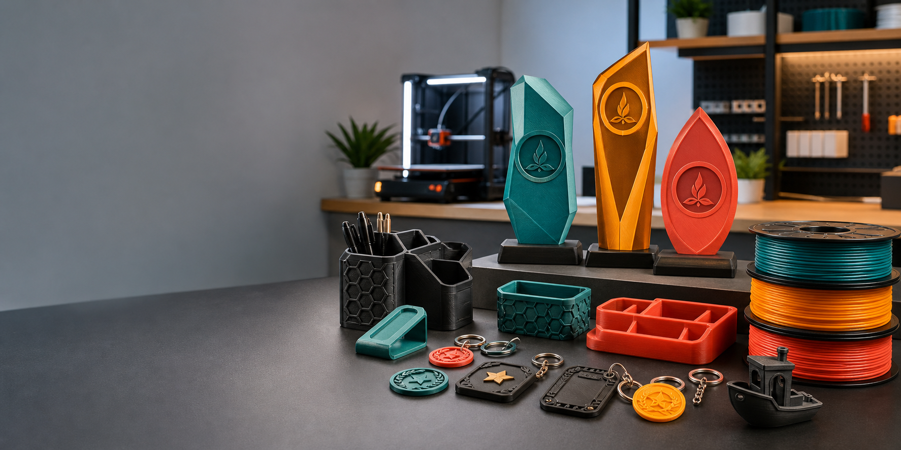 Produtos personalizados impressos em 3D